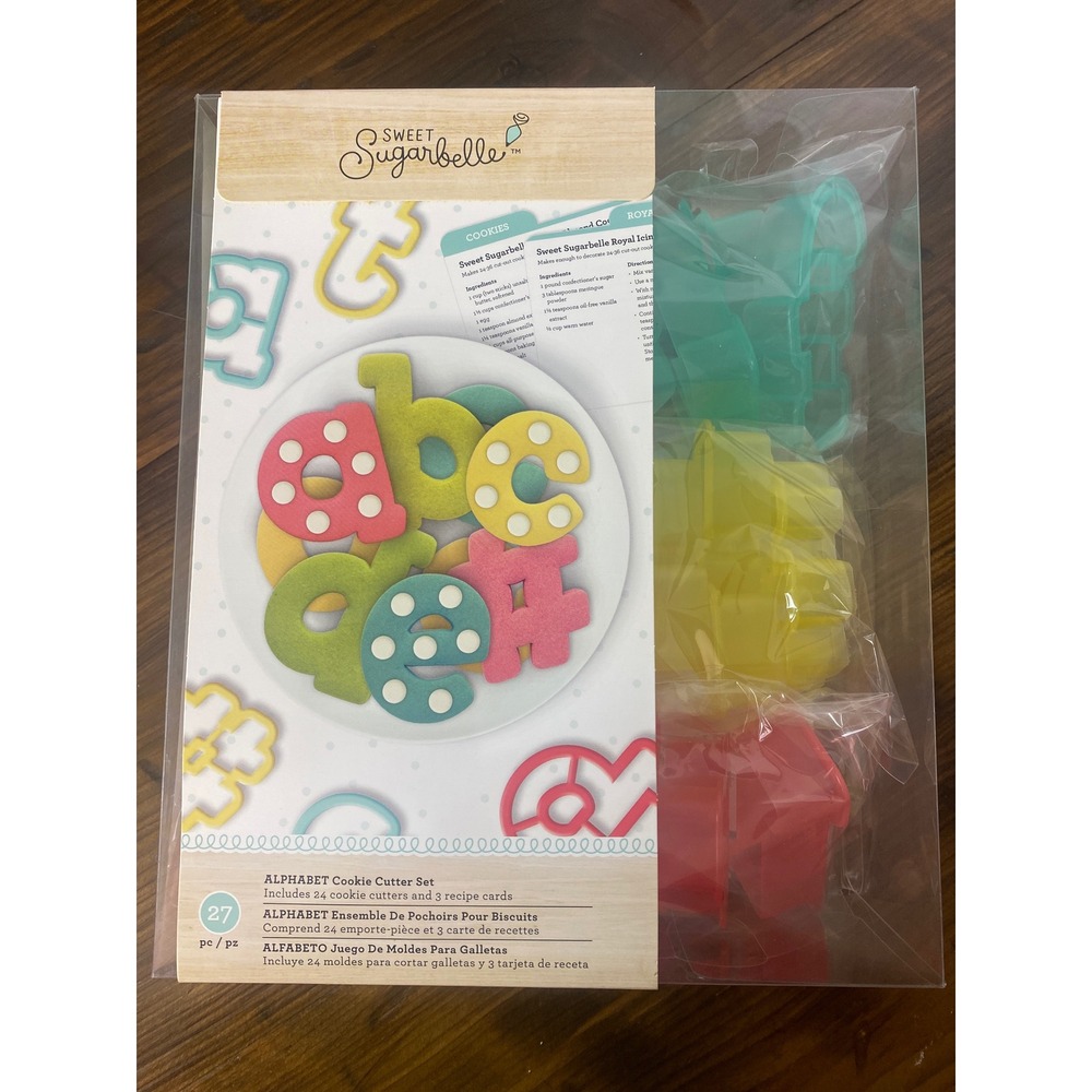 Sweet Sugarbelle NEW Alphabet Cookie Cutter Set 27pc Recipe Cards SKU H